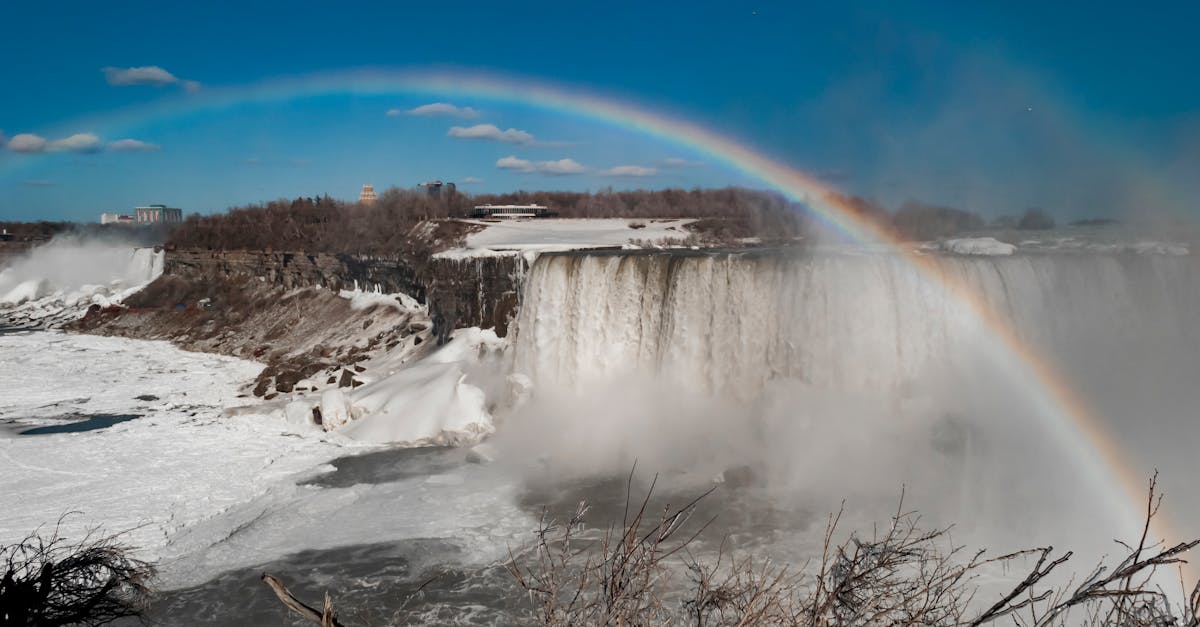 Waterfalls With Rainbow