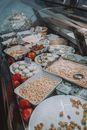 Assorted Food on Display Counter