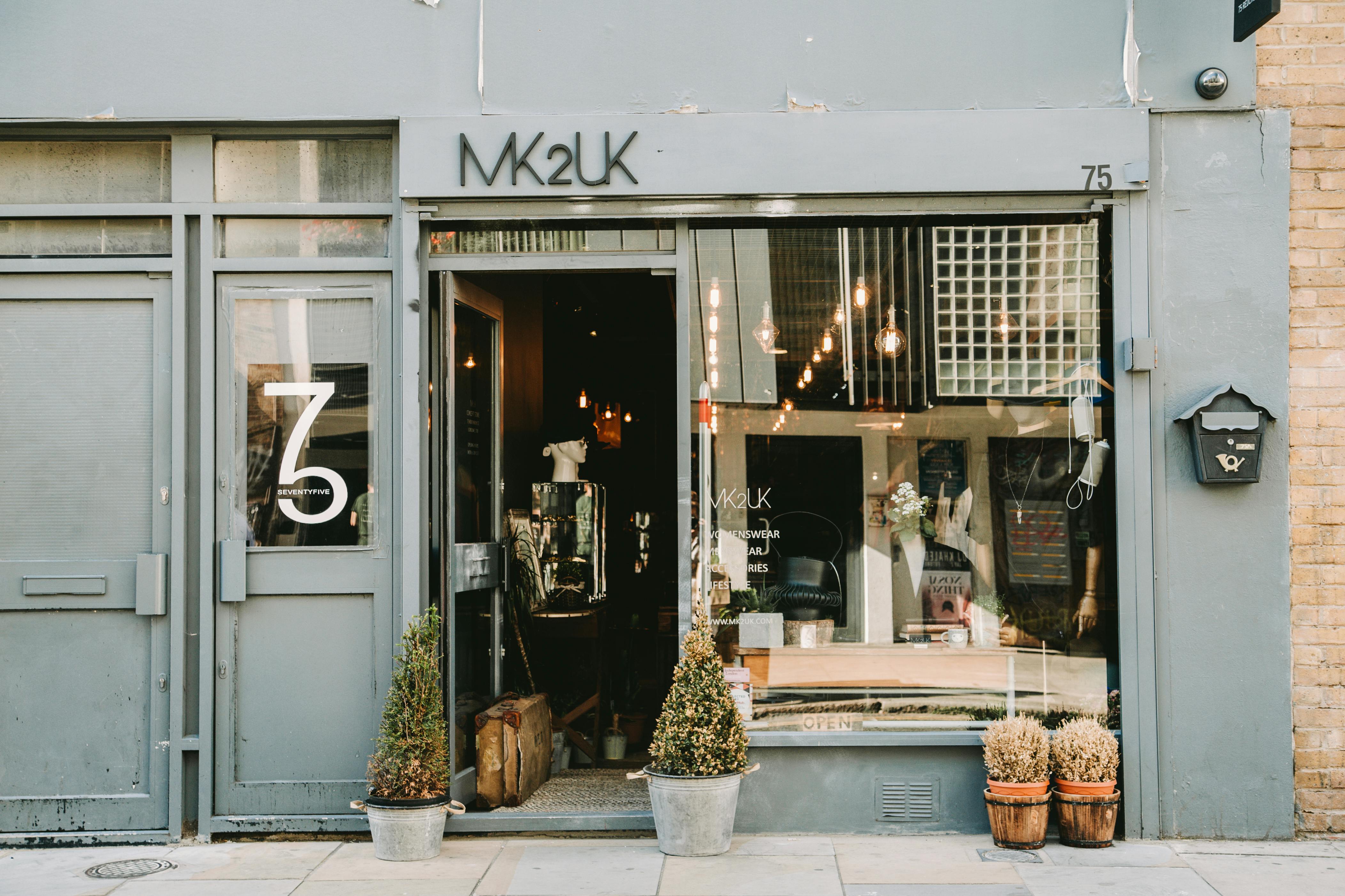 photo of black store facade