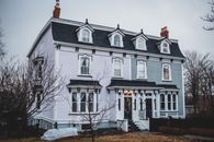 Creative black and white residential building