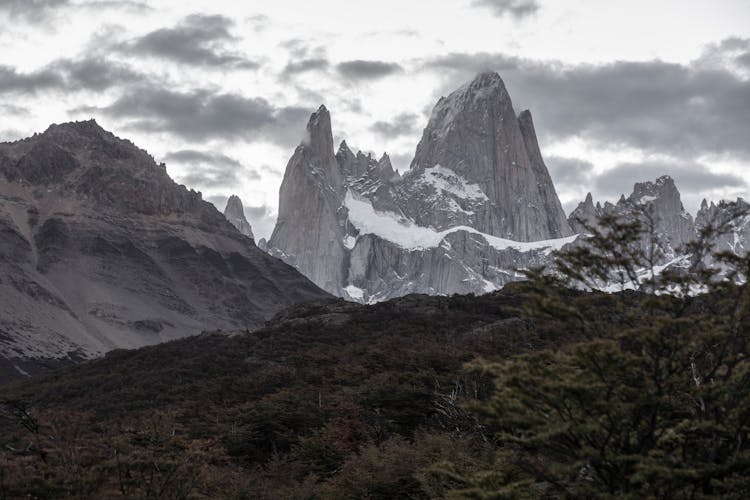 Drone Shot Of Monte Fitz Roy