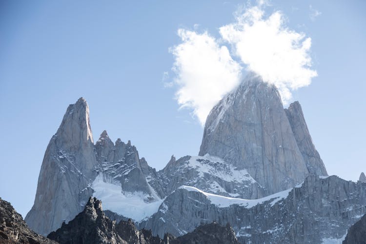 Drone Shot Of Monte Fitz Roy