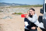 Photograph of a Couple Smiling Together