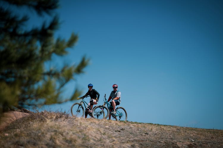 Cyclists On Hill