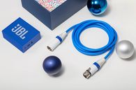 Blue and White Usb Cable