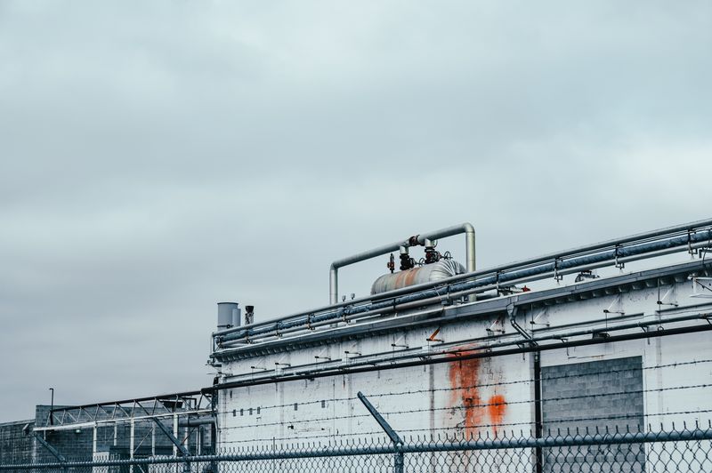 Industrial security fence installation