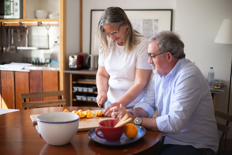 Couple Preparing Food