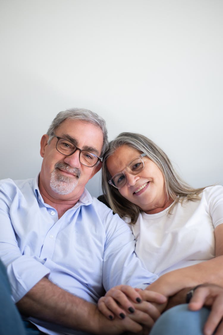 Photo Of An Elderly Couple Smiling Together