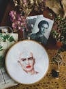 Hoop with image of Frida Kahlo