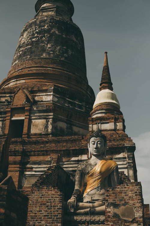 phra nakhon si ayutthaya, wat yai chai mongkhon, 佛 的 免费素材图片