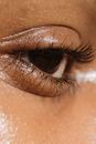 Persons Eye With Black Mascara