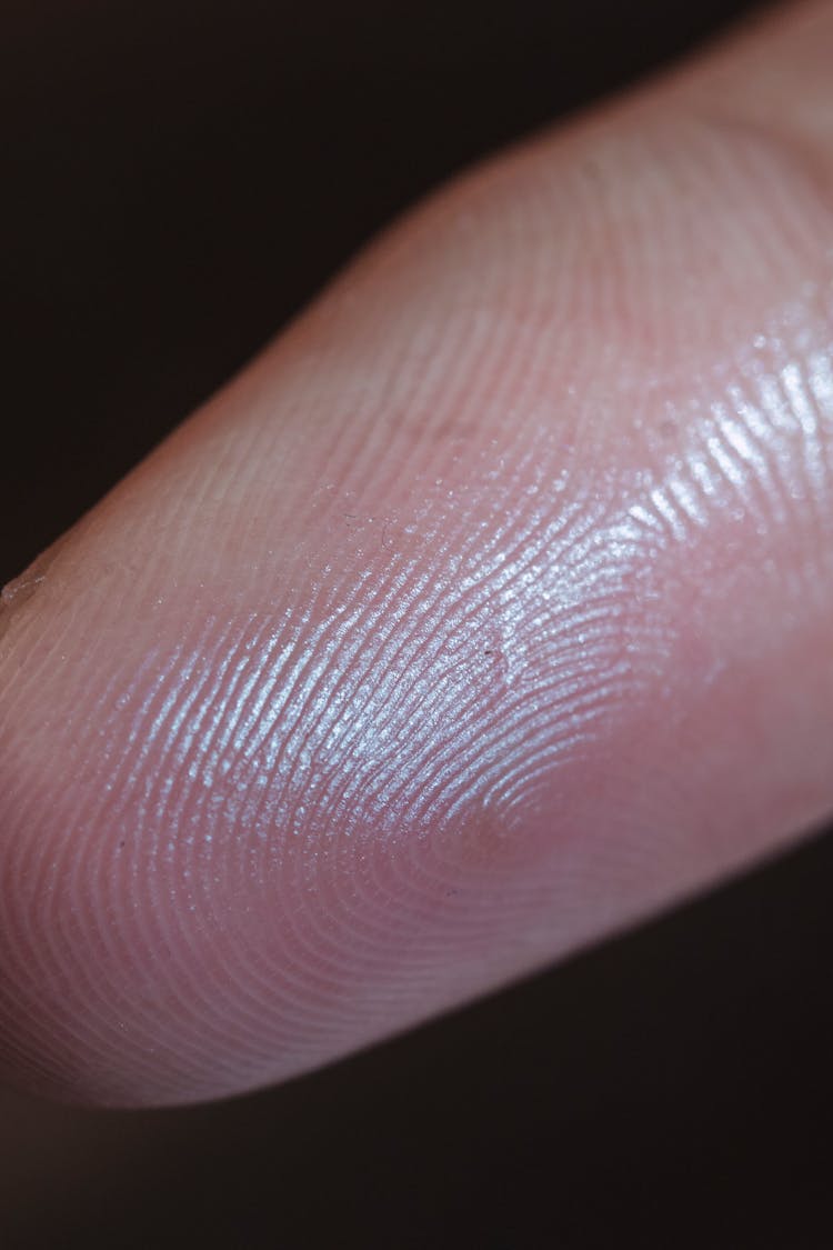 Close-up Shot Of A Human Finger Tip