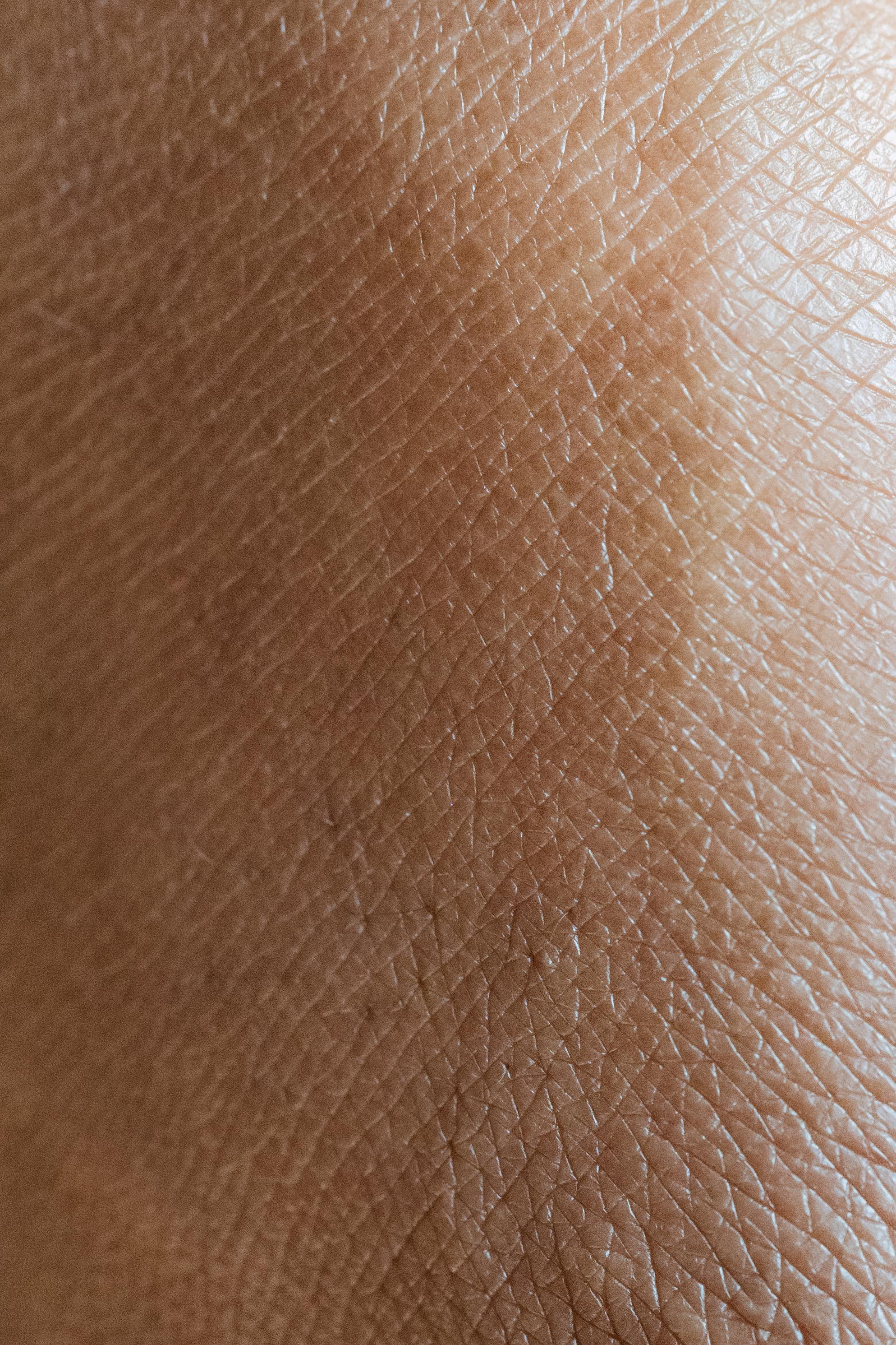 texture of soft skin of person