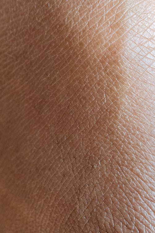 Texture of soft skin of person