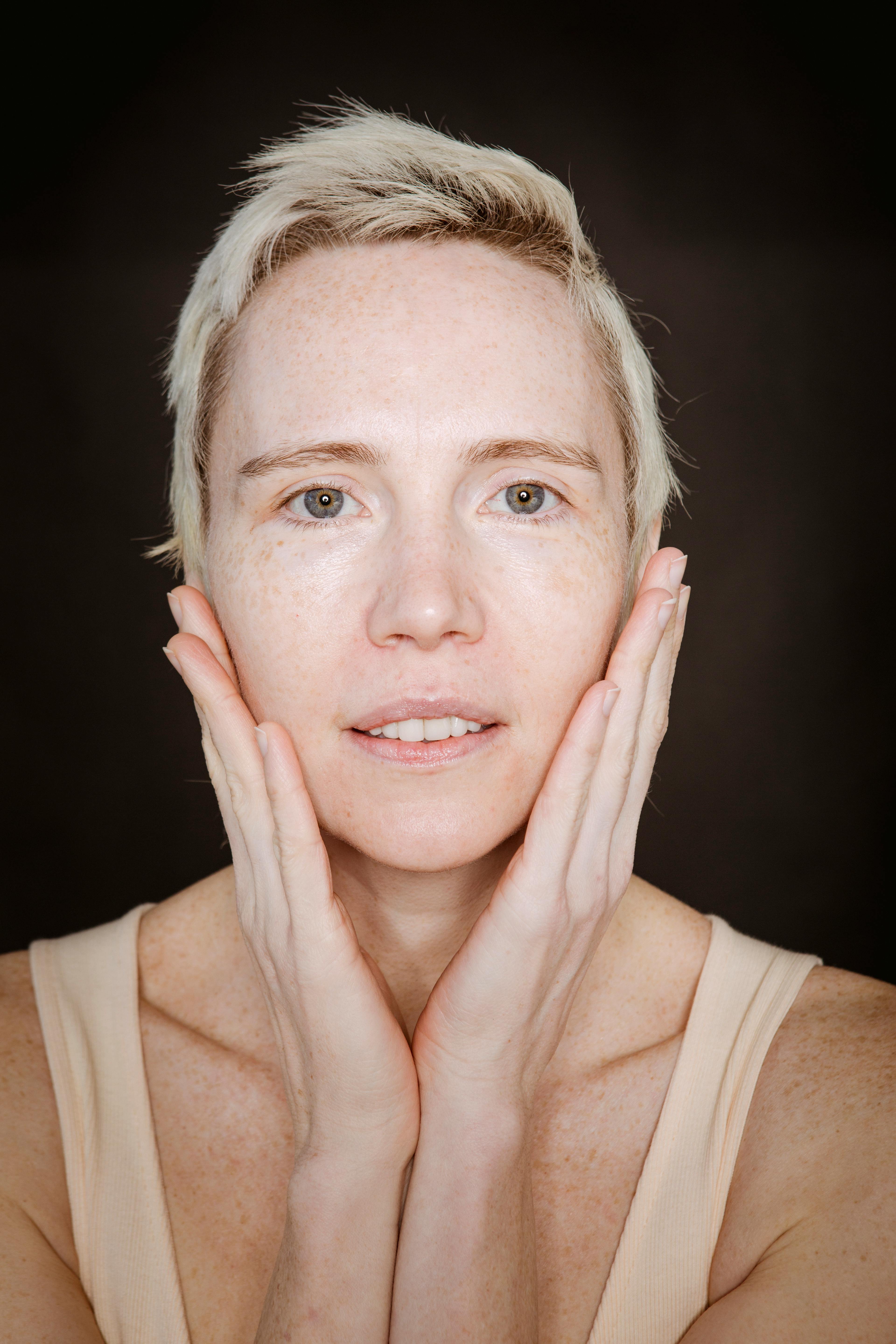Fair haired woman with freckled face · Free Stock Photo Fair haired woman with freckled face · Free Stock Photo