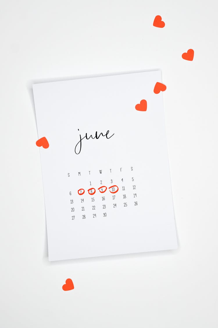 Calendar Page With Month June