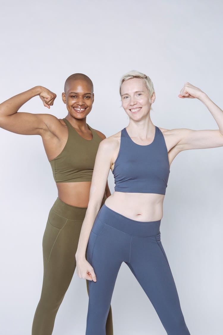 Slim Women In Sportswear In Studio