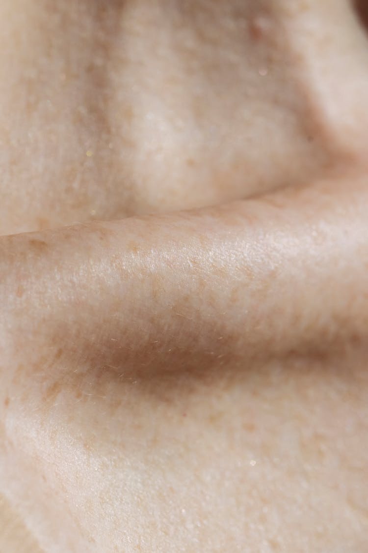 Collarbone Under Bare Glossy Skin