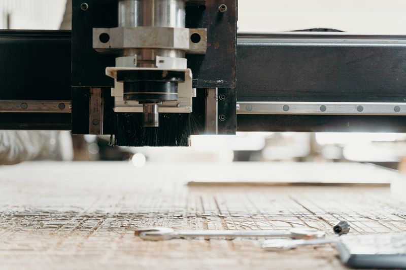 CNC spindle close-up
