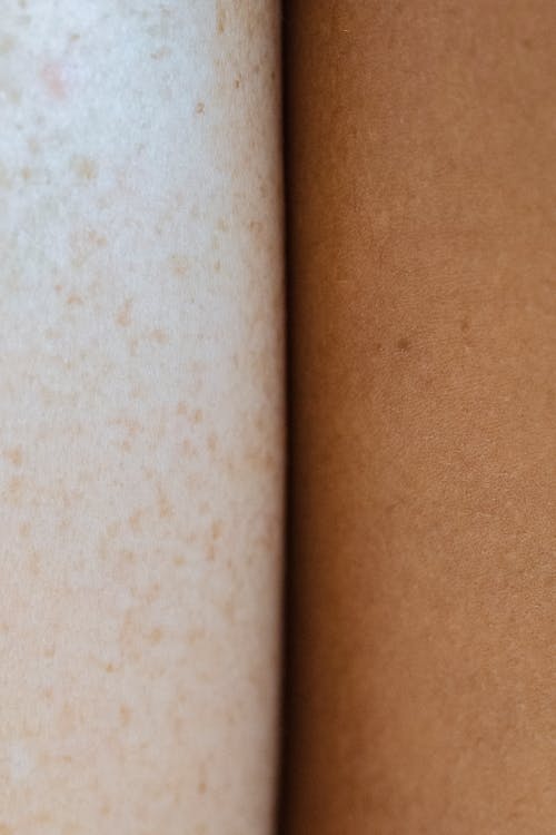 Free Skin surface of crop multiracial people Stock Photo