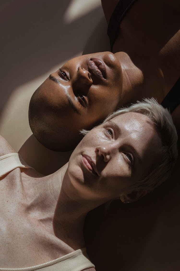 Diverse Women Lying On Floor