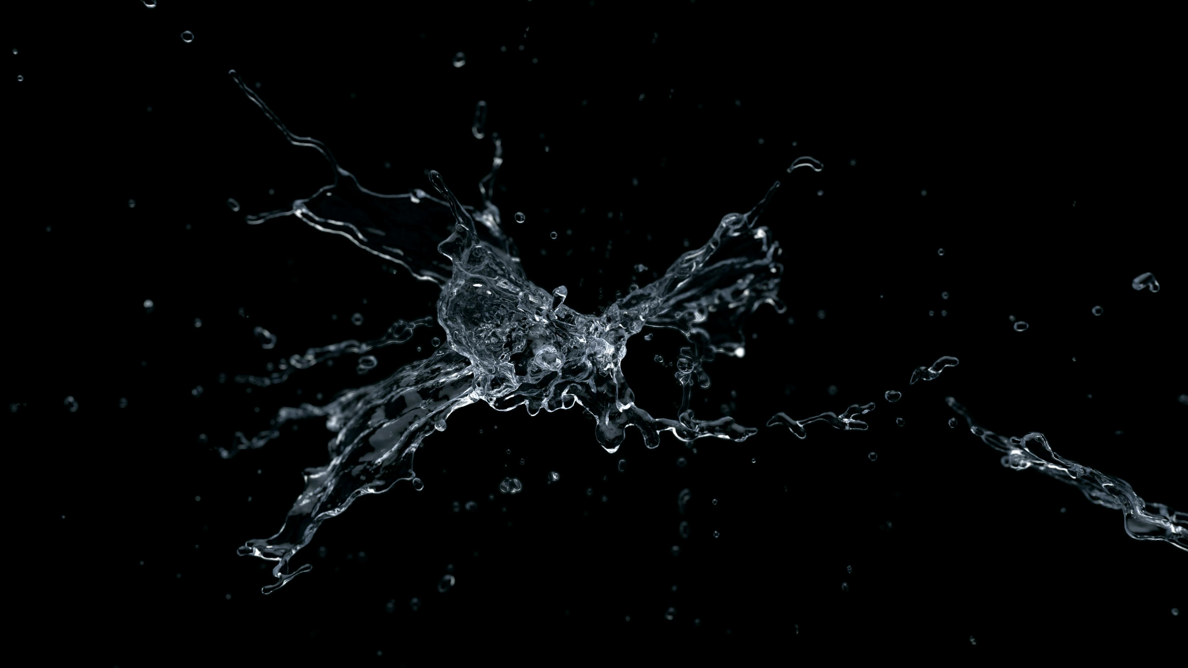 Splash of Water on Black Background · Free Stock Photo