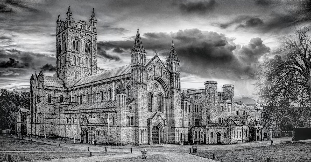 Free stock photo of abbey, bishop, black and white