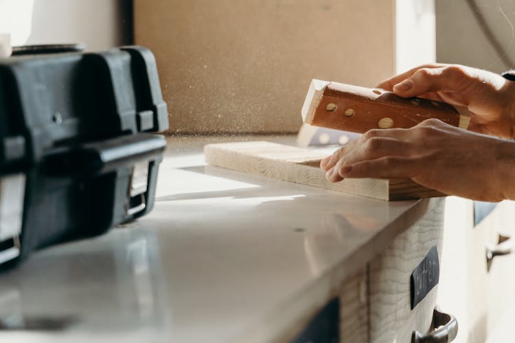 A Person Doing A Woodwork