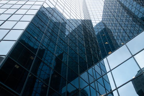 Low-Angle Photography of High Rise Glass Buildings