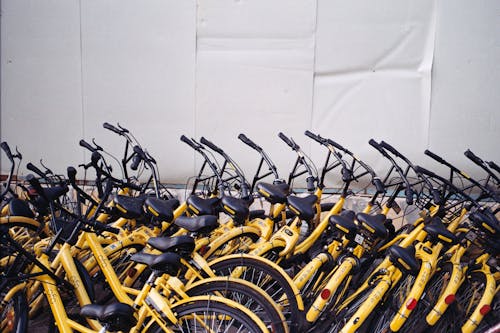 Free Yellow Bicycles Stock Photo