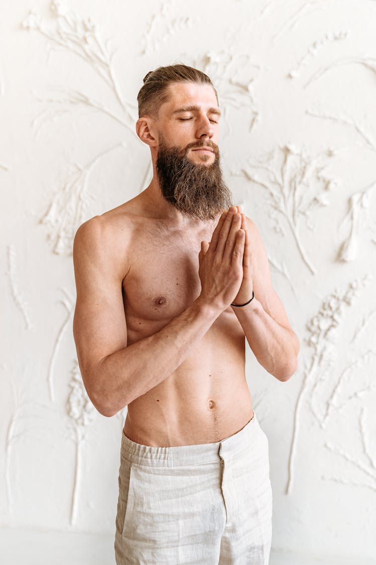 Meditating Bearded Man 