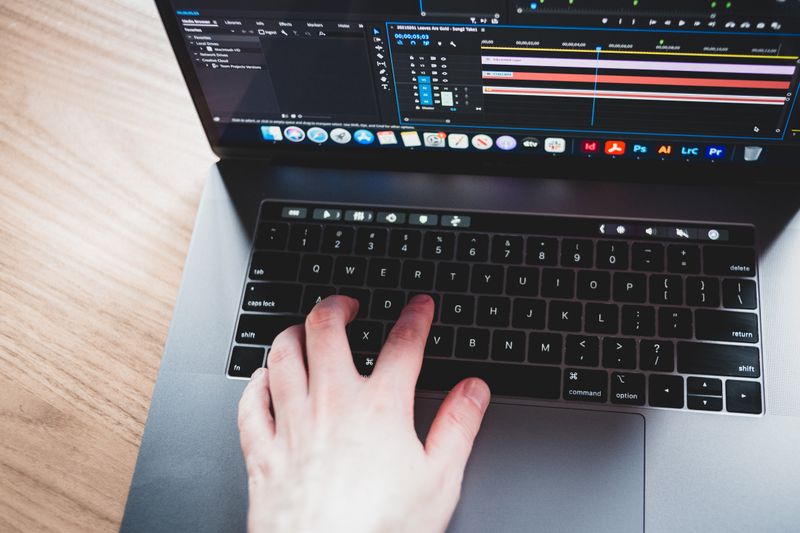 Mom editing podcast and video content as a weekend side hustle from home