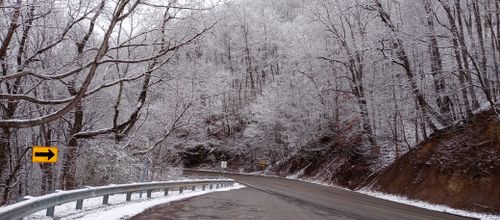 Free stock photo of arrow, country road, frost Stock Photo