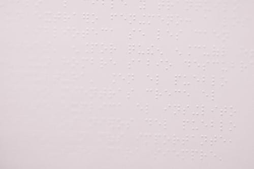 A Close-up Shot of a Braille