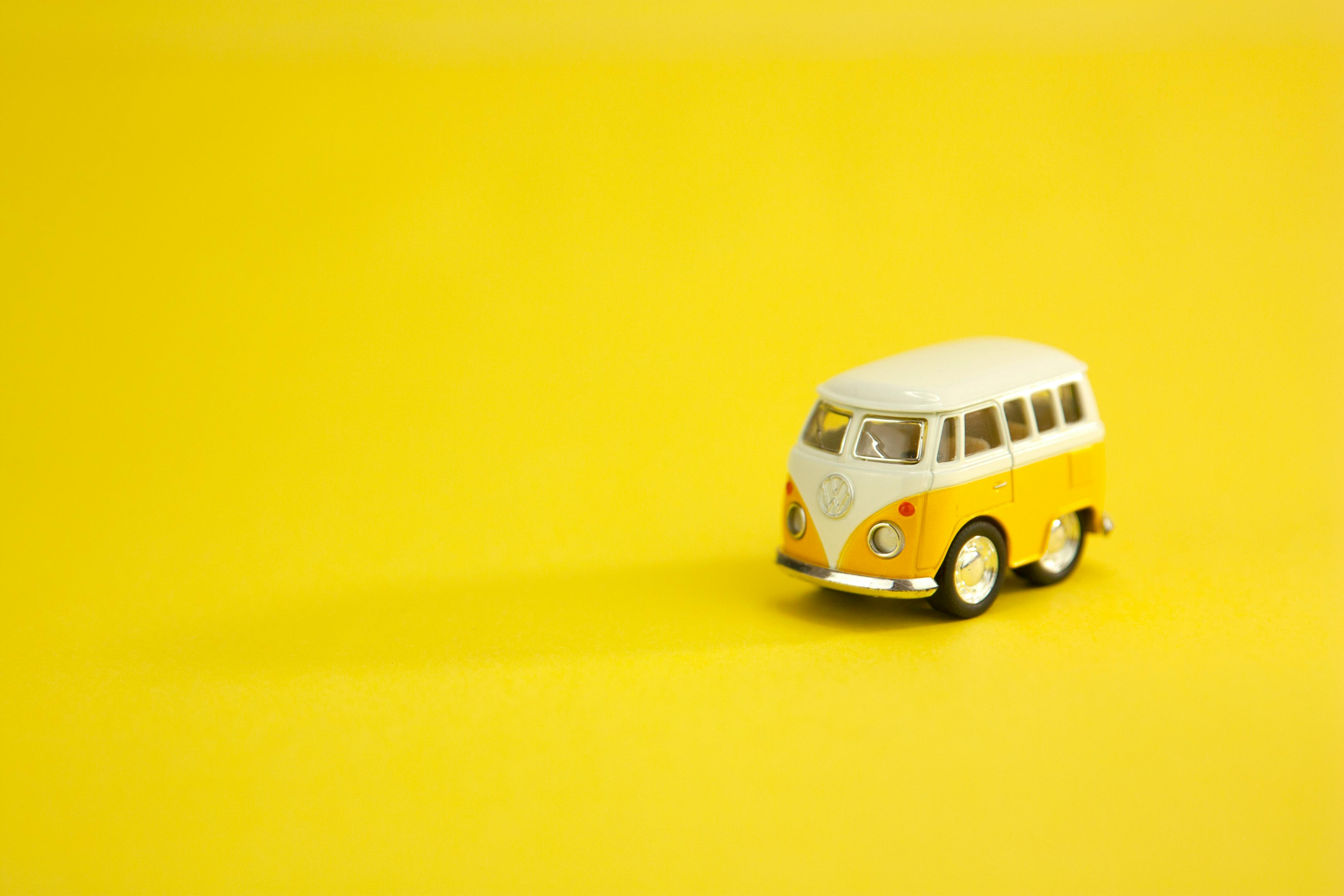 yellow miniature of camping van