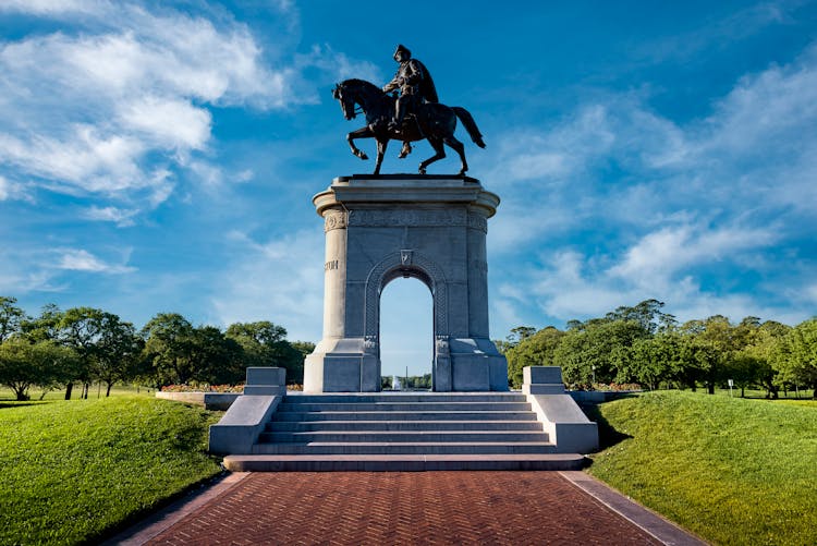 Statue Of General Sam Houston In Hermann Park