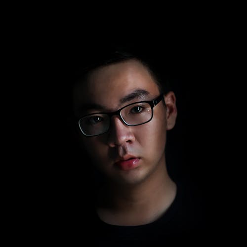 Free Man Wearing Black Eyeglasses Stock Photo