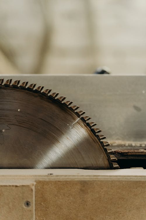 Table Saw in Close-Up Shot 