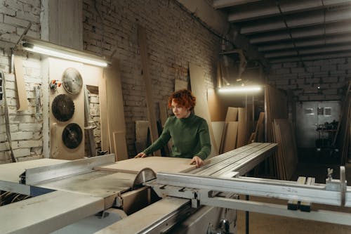 Woman Working at Carpentry 