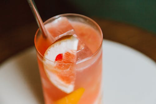 Close-Up Shot of a Glass of Orange Juice