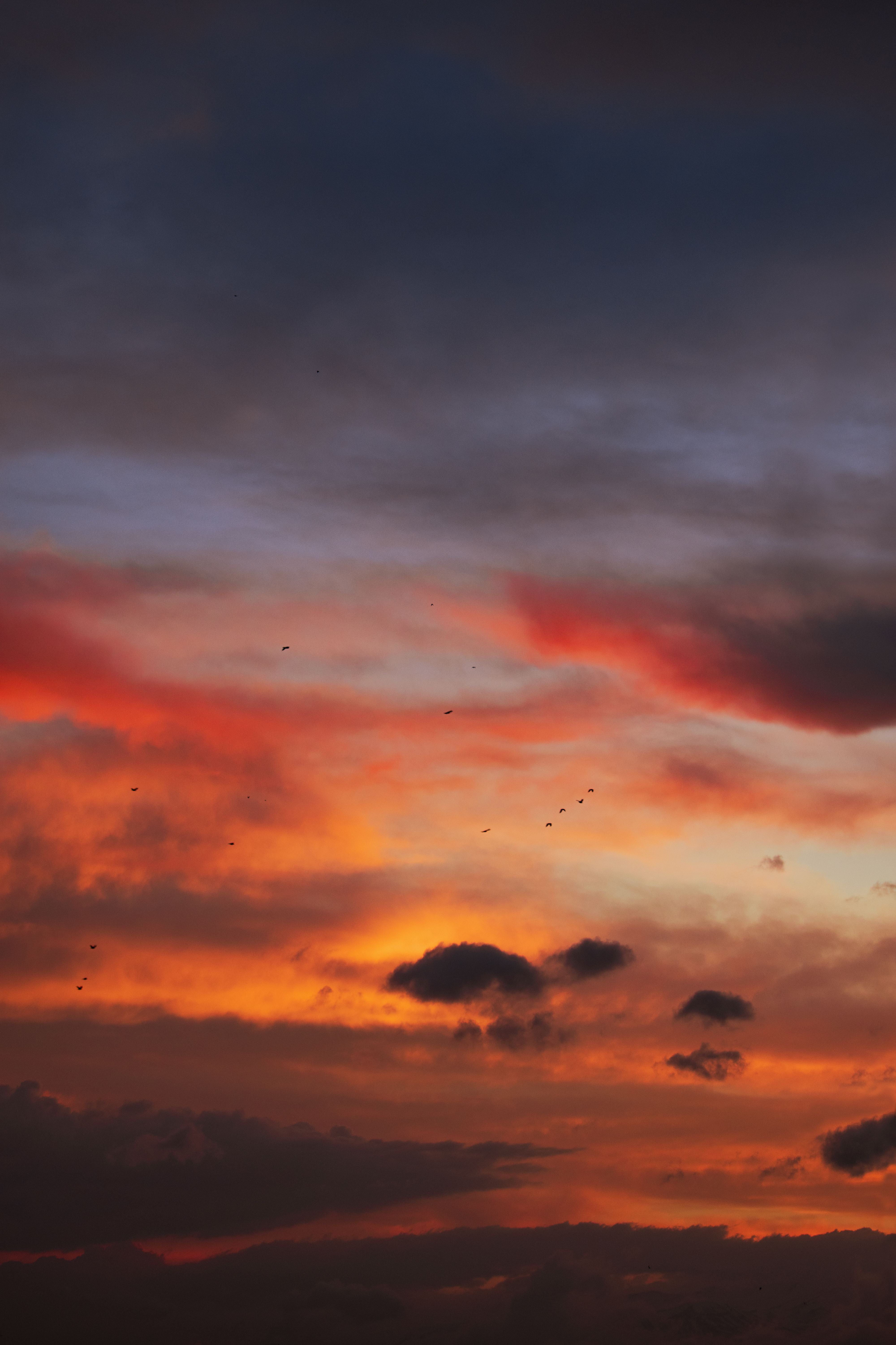 A Dramatic Sky with Red and Yellow Clouds at Dusk · Free Stock Photo