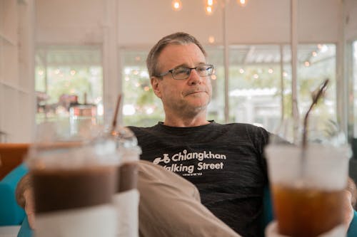 Man in Eyeglasses and Coffee