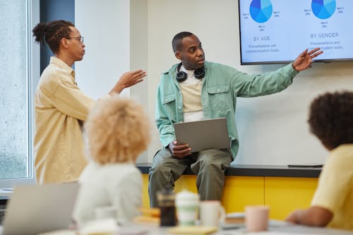 Men Making a Presentation on Appointment