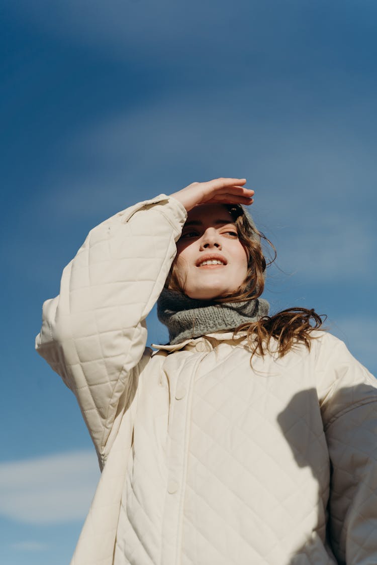 A Woman Wearing Winter Clothes