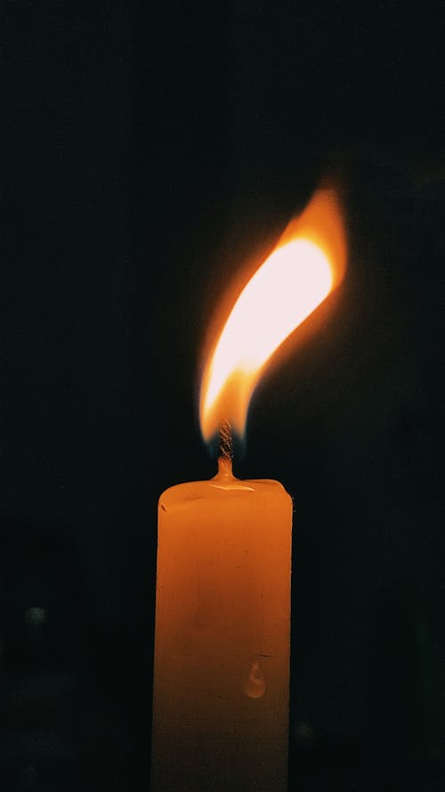 Free Close-Up Photo of a Lit Candle Stock Photo
