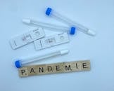 Scrabble Tiles on white Background