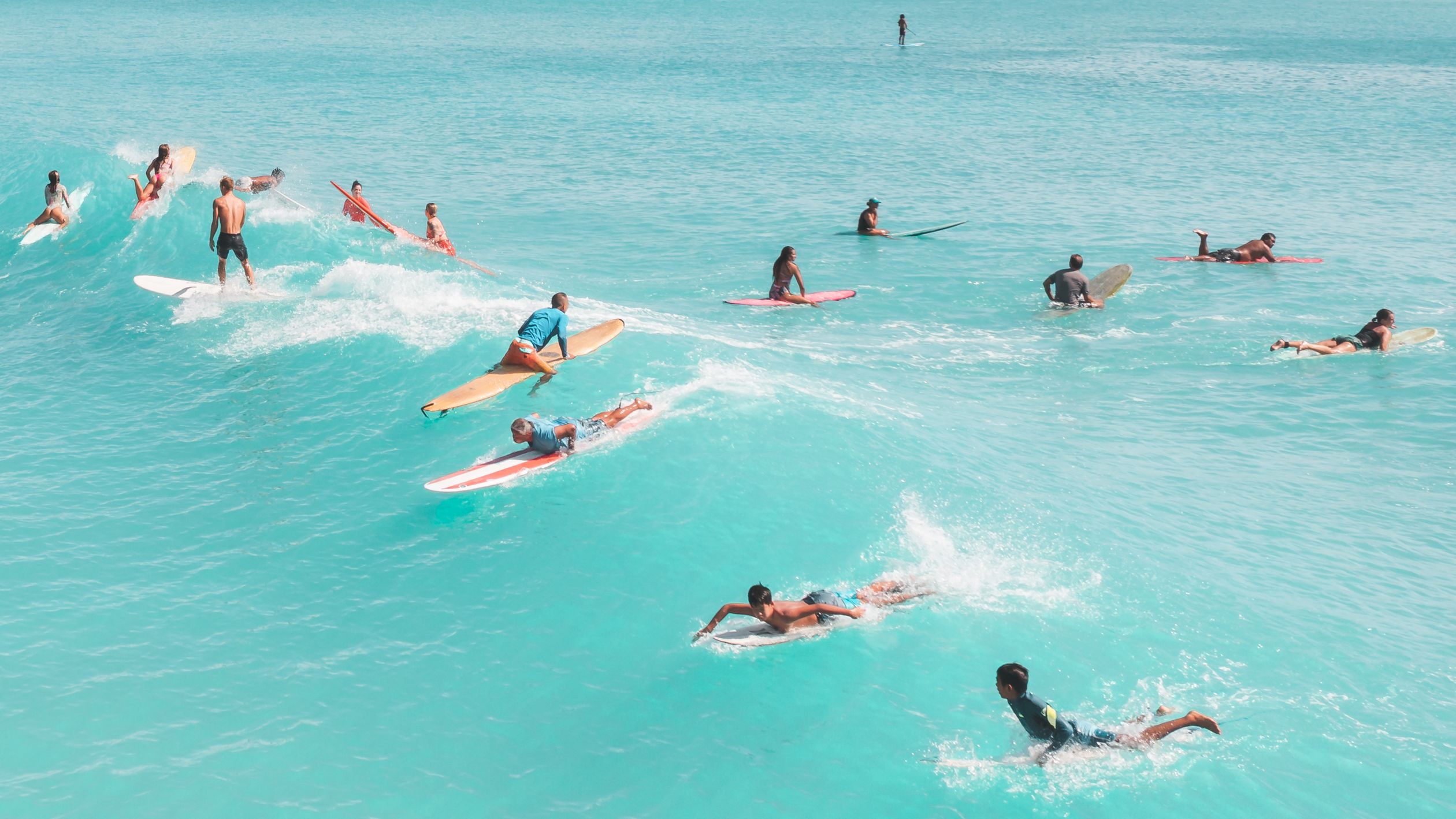 People Surfing in the Blue Sea During Summer · Free Stock Photo