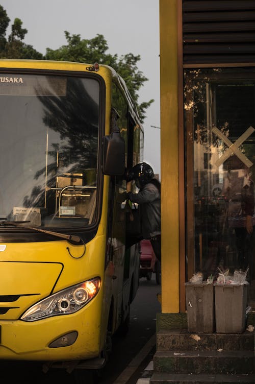 คลังภาพถ่ายฟรี ของ yogyakarta, ป้ายรถเมล์, รถบัส