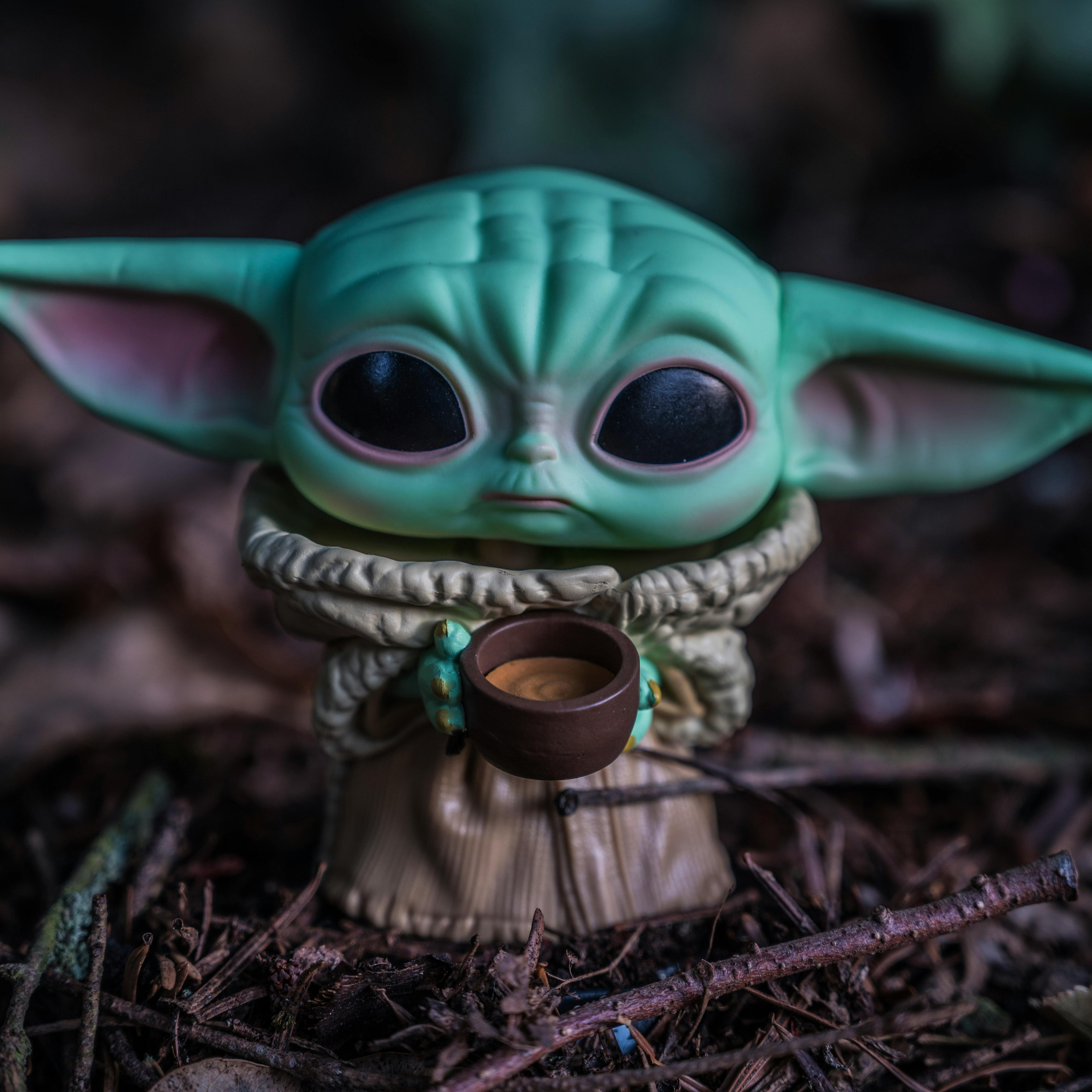 Close-Up View of a Yoda Figurine · Free Stock Photo