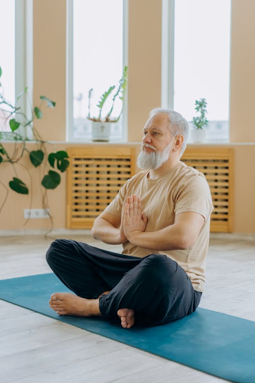A Man Doing Yoga 